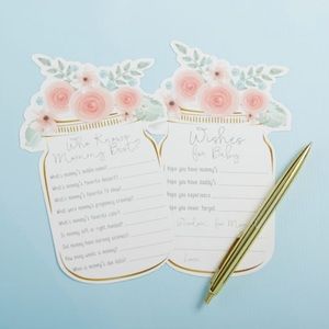 Kate Aspen Baby Shower Mason Jar Floral Games -Variable quantity